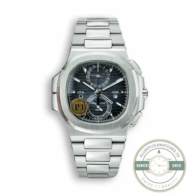 Swiss Clone Nautilus 5990R-002 Travel Time 40.5mm Black Dial - Luxury Replica Watch