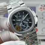 Swiss Clone Nautilus 5990R-002 Travel Time 40.5mm Black Dial - Best Quality Replica Watch