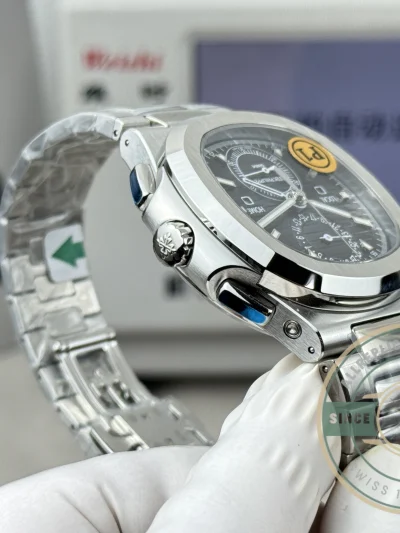 Swiss Clone Nautilus 5990R-002 Travel Time 40.5mm Black Dial - Budget Luxury Replica Watch