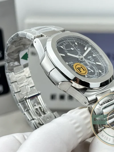 Swiss Clone Nautilus 5990R-002 Travel Time 40.5mm Black Dial - Swiss Movement Replica Watch