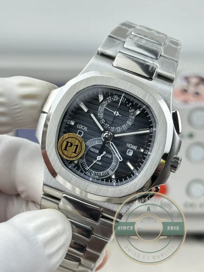 Swiss Clone Nautilus 5990R-002 Travel Time 40.5mm Black Dial - Affordable Super Clone Watch