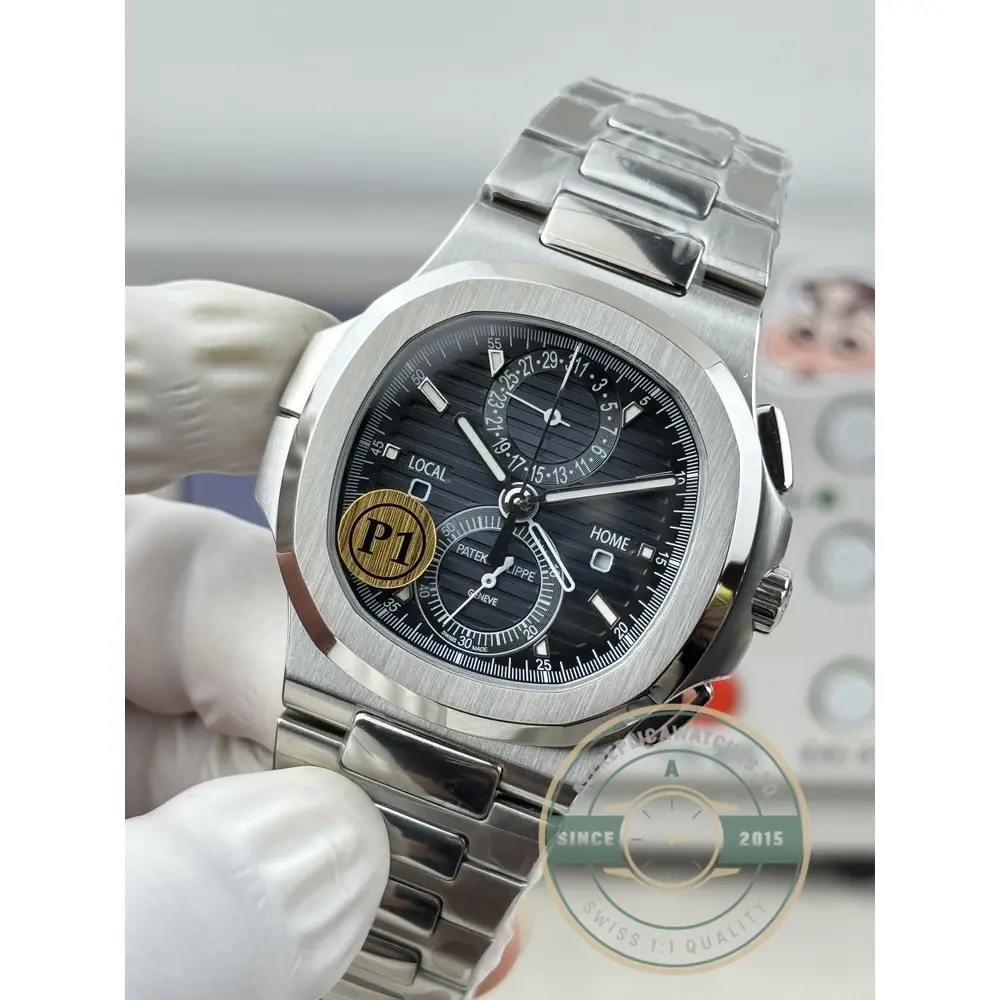 Swiss Clone Nautilus 5990R-002 Travel Time 40.5mm Black Dial - Affordable Super Clone Watch