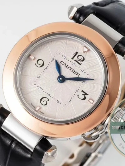 Swiss Clone Pasha de Cartier 35 mm Rose Gold WGPA0014 - High-Grade Replica Watch