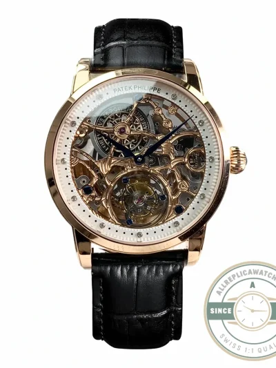 Swiss Clone Patek Philippe 5104P Rose Gold Skeleton Tourbillon - 1:1 Swiss Replica Watch
