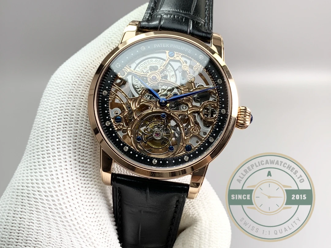Swiss Clone Patek Philippe 5104P Rose Gold Skeleton Tourbillon - High-Grade Replica Watch