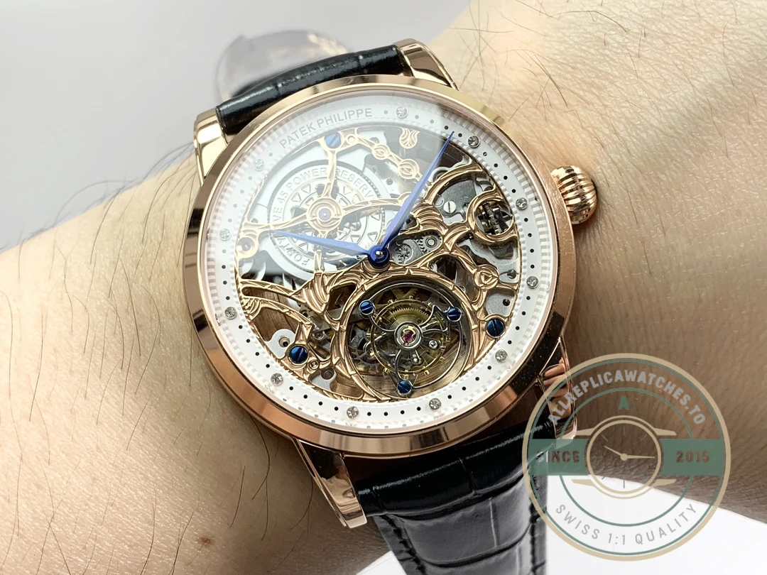Swiss Clone Patek Philippe 5104P Rose Gold Skeleton Tourbillon - Top-Tier Swiss Replica Watch