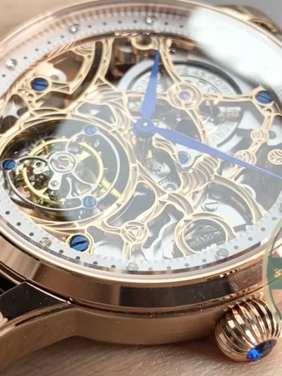 Swiss Clone Patek Philippe 5104P Rose Gold Skeleton Tourbillon - Swiss Movement Replica Watch