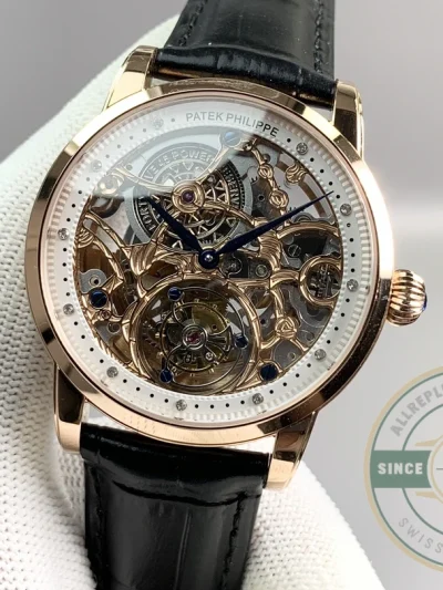 Swiss Clone Patek Philippe 5104P Rose Gold Skeleton Tourbillon - Budget Luxury Replica Watch