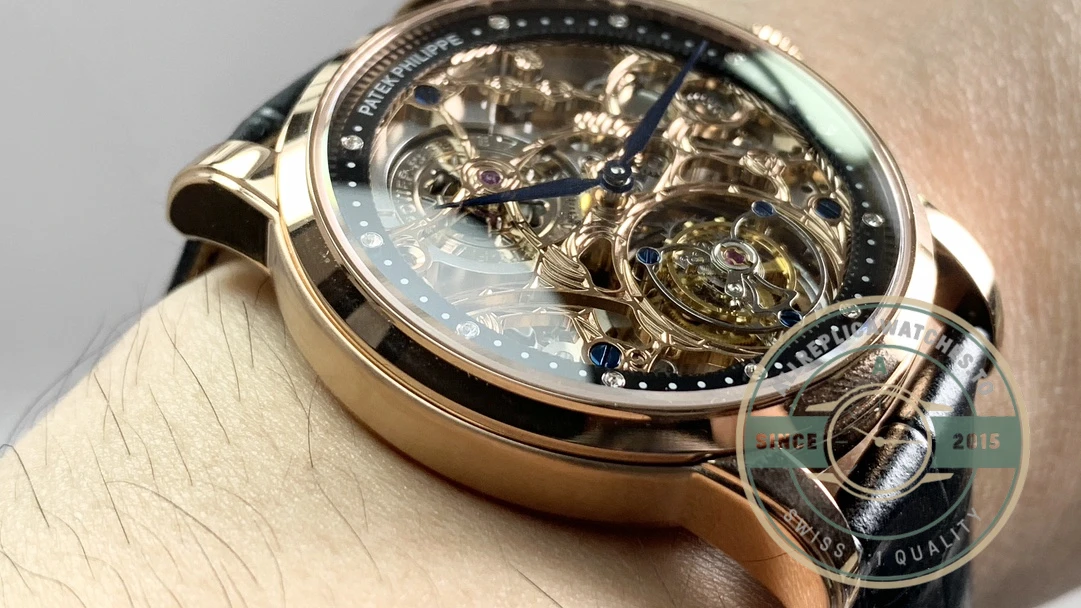 Swiss Clone Patek Philippe 5104P Rose Gold Skeleton Tourbillon - Top-Tier Swiss Replica Watch