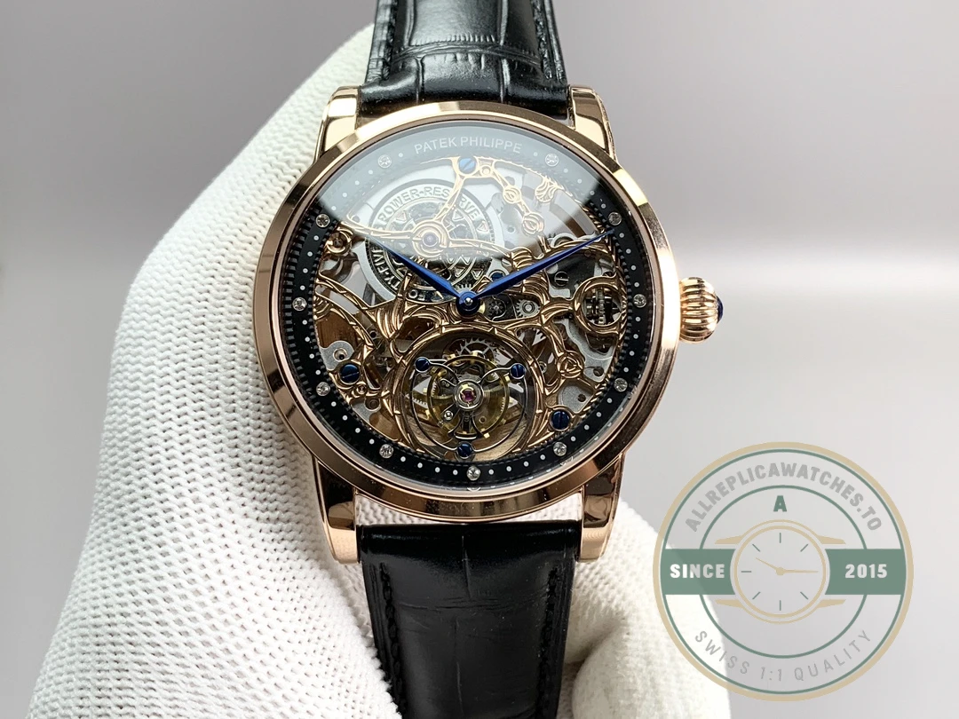 Swiss Clone Patek Philippe 5104P Rose Gold Skeleton Tourbillon - Best Quality Replica Watch