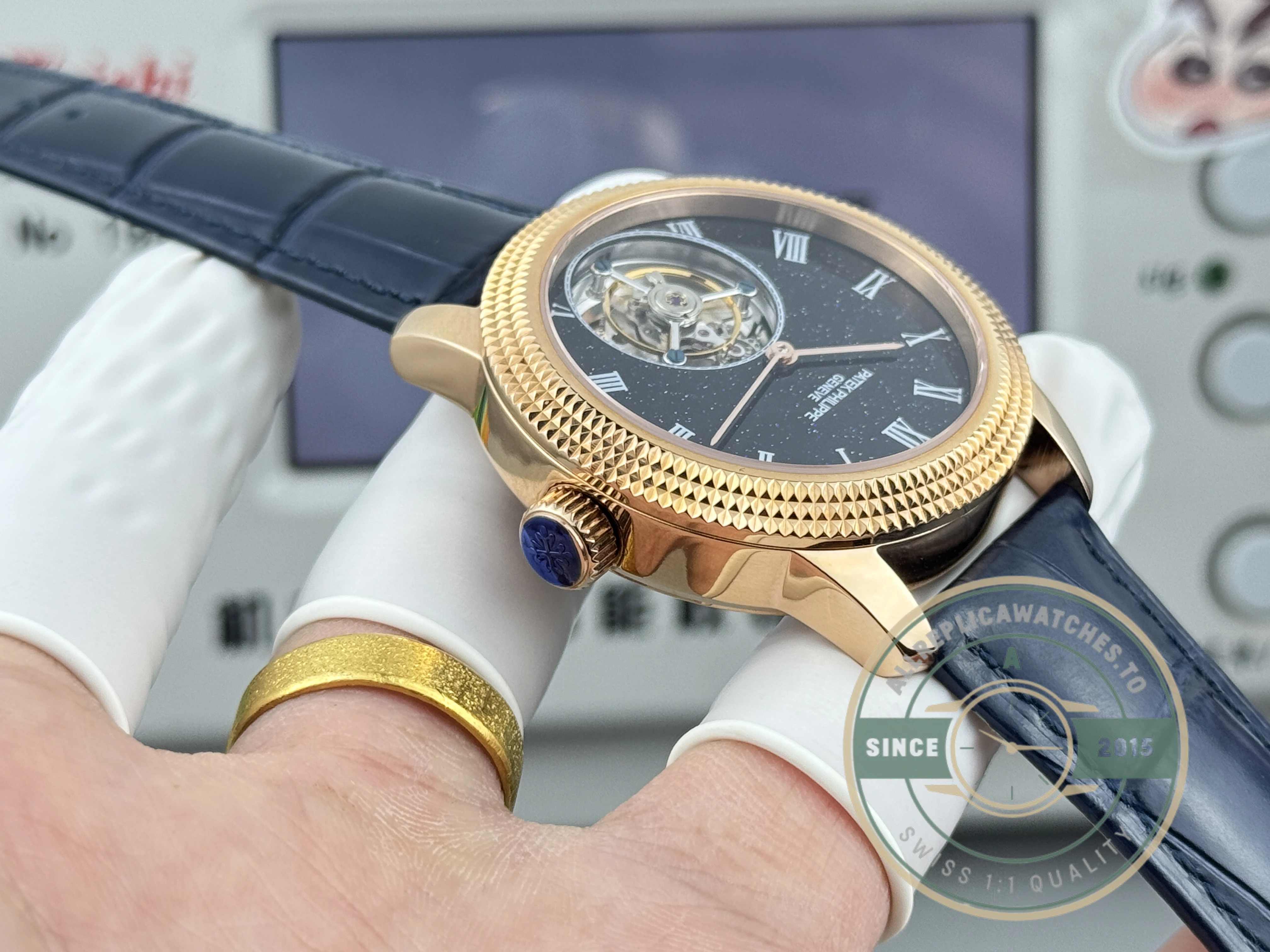 Swiss Clone Patek Philippe Grand Complications 42mm Tourbillon Night Sky Dial - Luxury Replica Watch