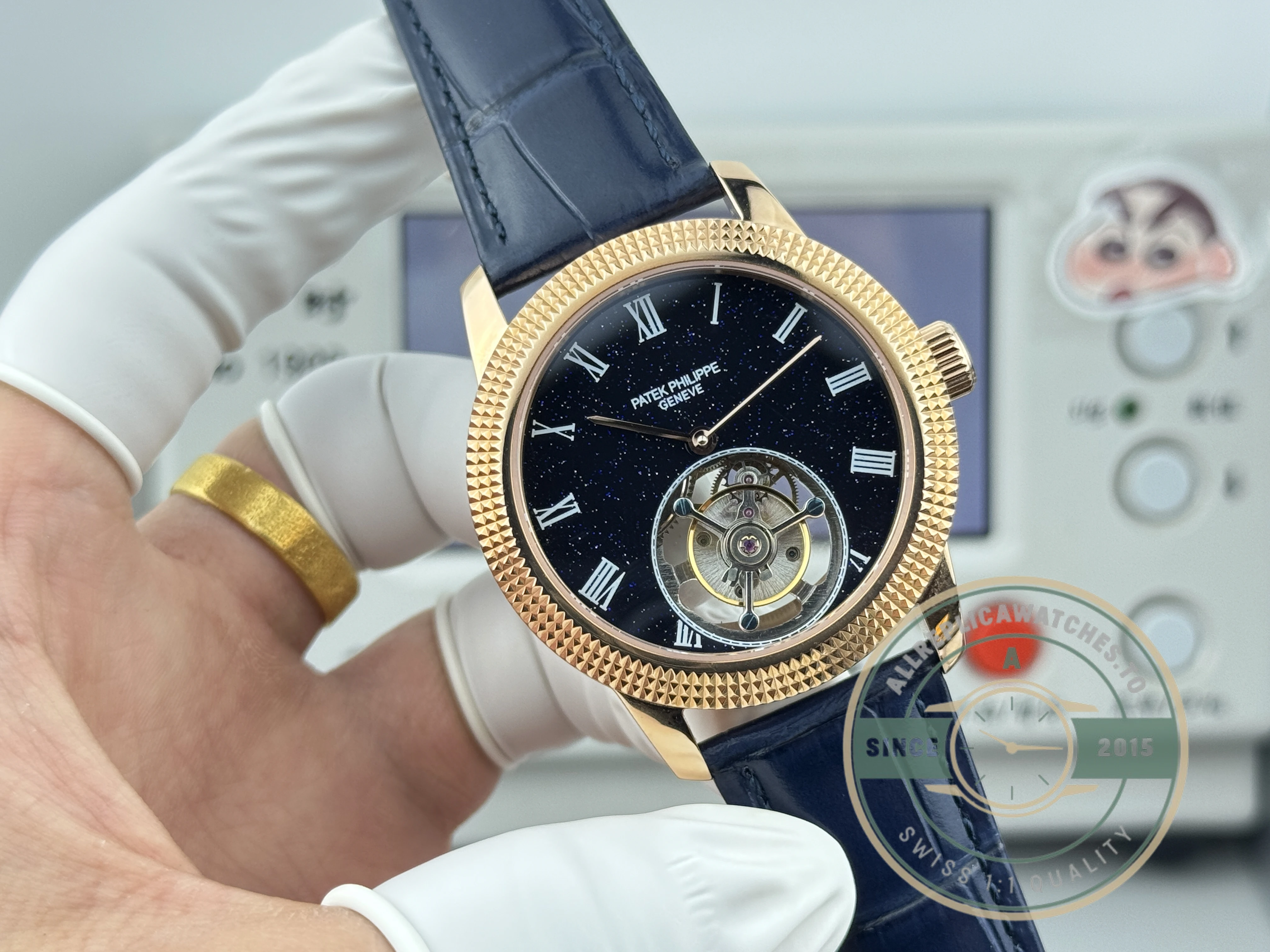 Swiss Clone Patek Philippe Grand Complications 42mm Tourbillon Night Sky Dial - Factory Super Clone Watch