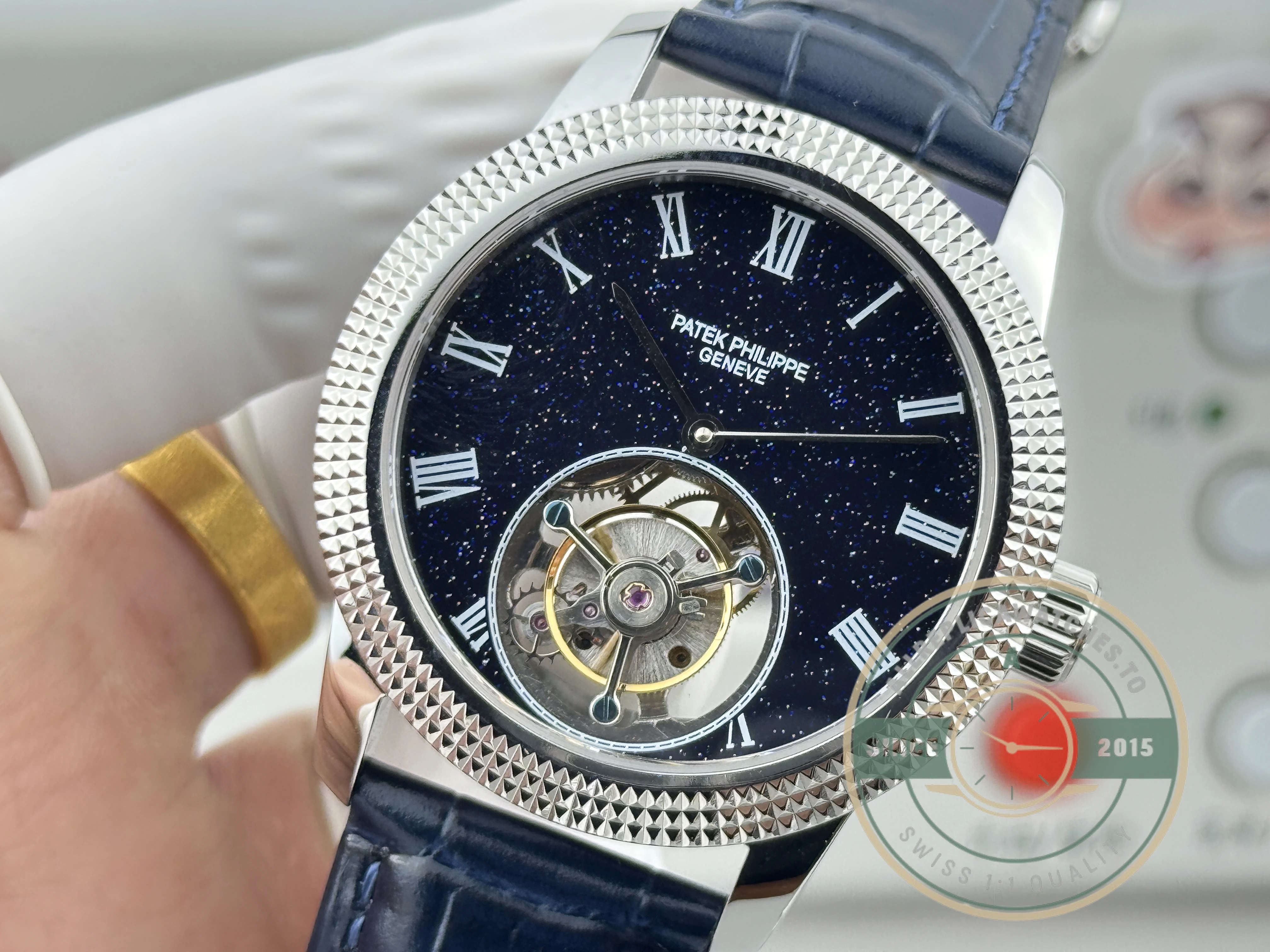 Swiss Clone Patek Philippe Grand Complications 42mm Tourbillon Night Sky Dial - Premium Super Clone Watch