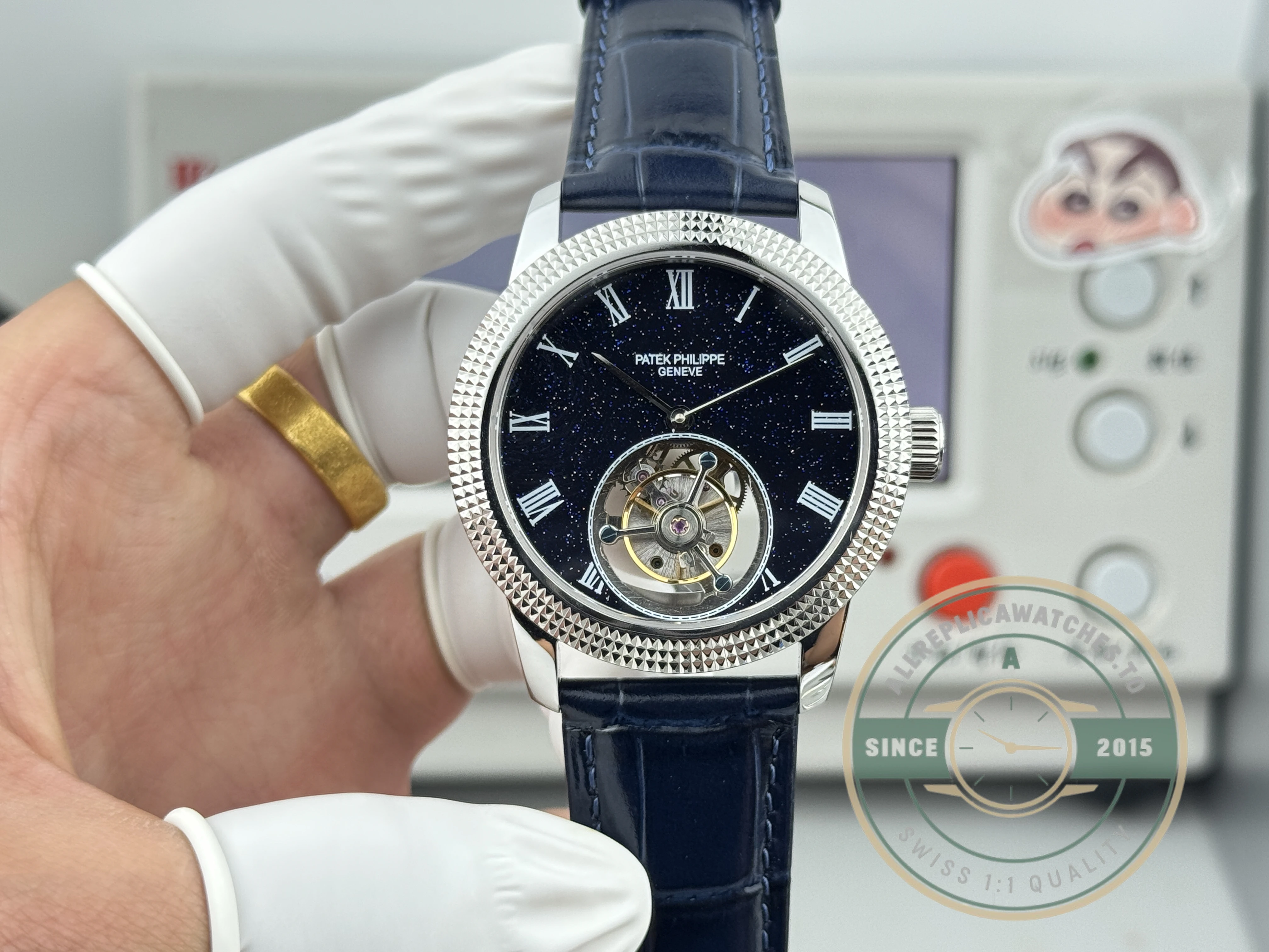 Swiss Clone Patek Philippe Grand Complications 42mm Tourbillon Night Sky Dial - High-Grade Replica Watch