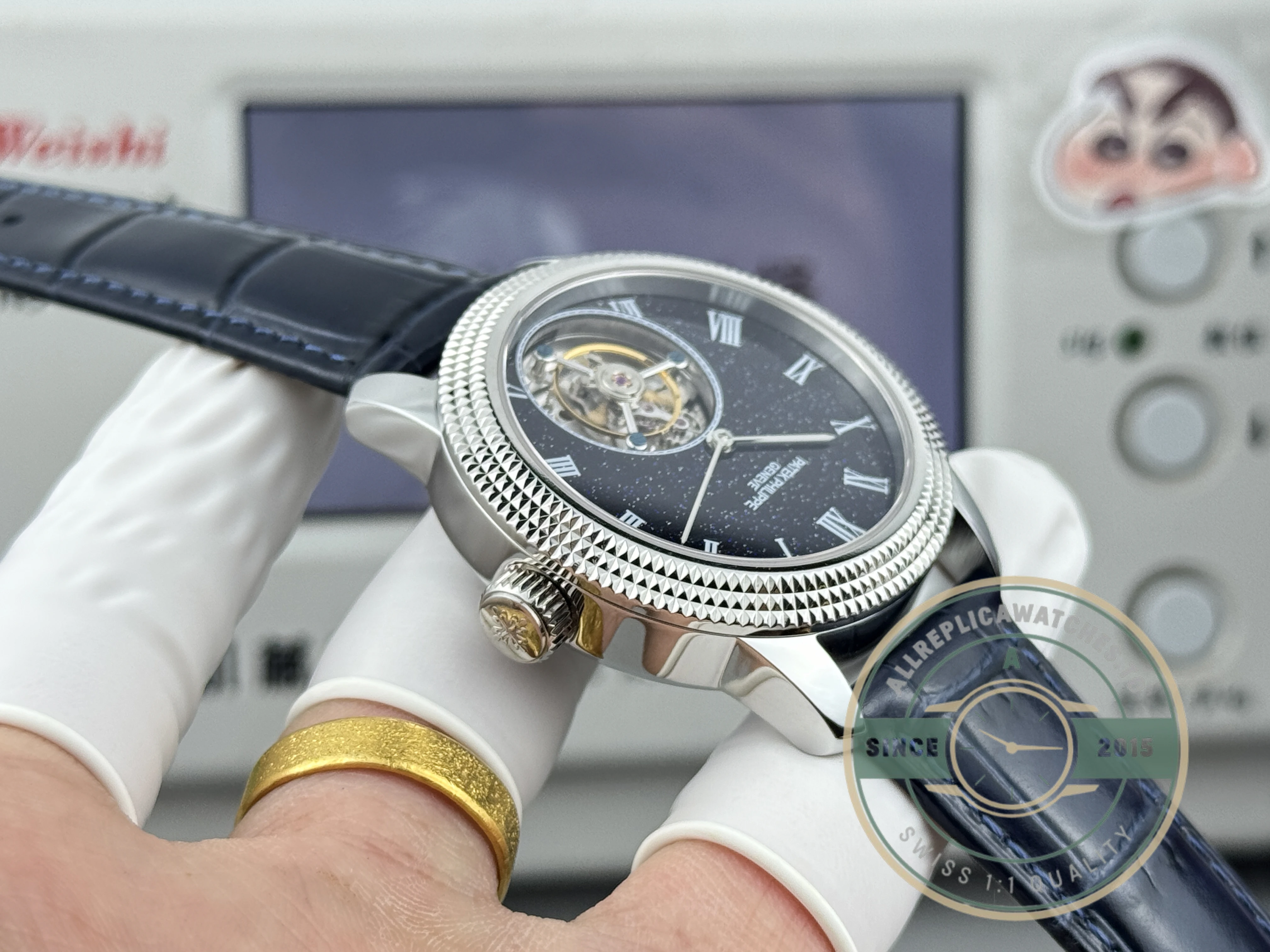 Swiss Clone Patek Philippe Grand Complications 42mm Tourbillon Night Sky Dial - Top-Tier Swiss Replica Watch