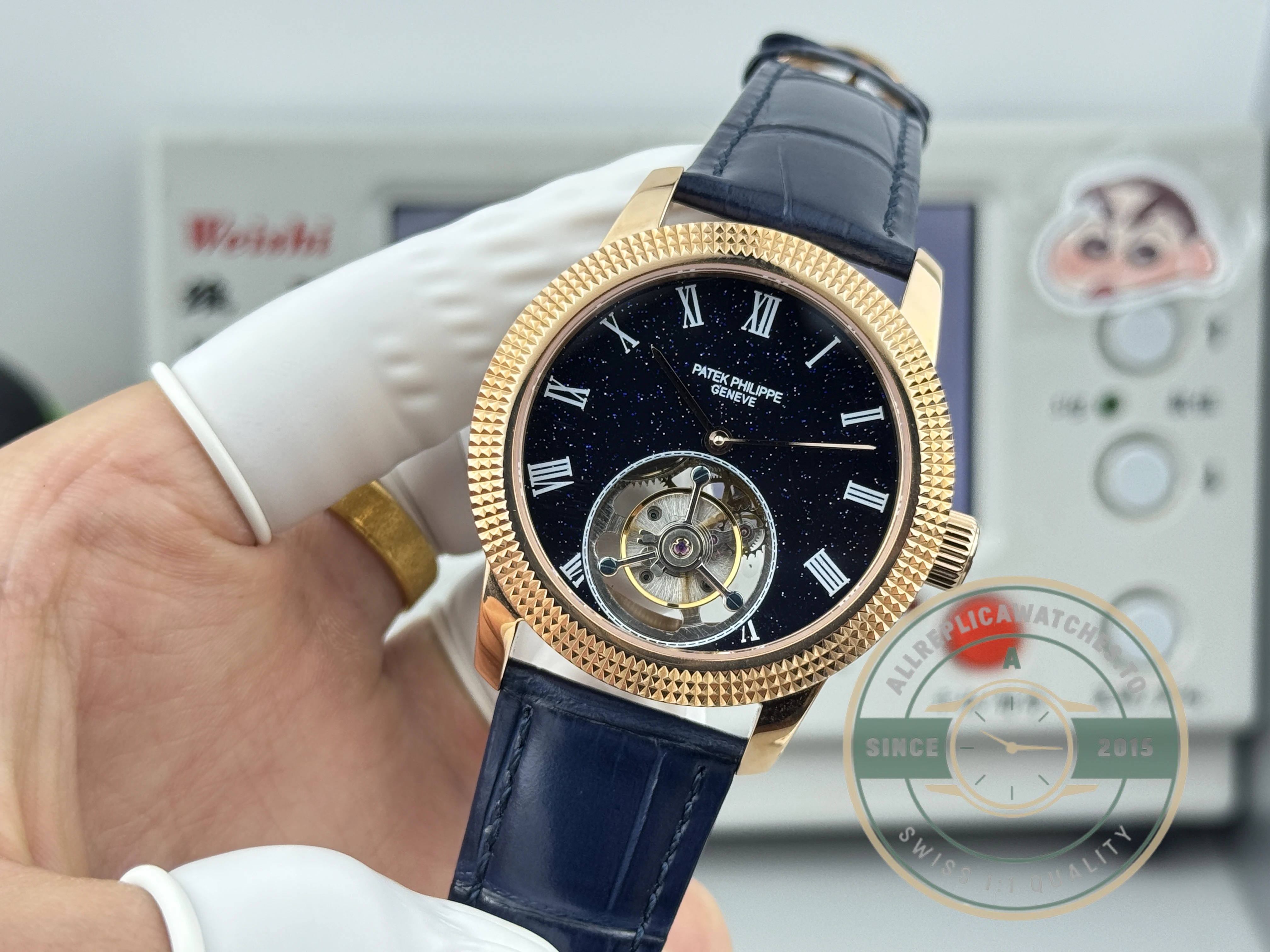Swiss Clone Patek Philippe Grand Complications 42mm Tourbillon Night Sky Dial - High-Grade Replica Watch