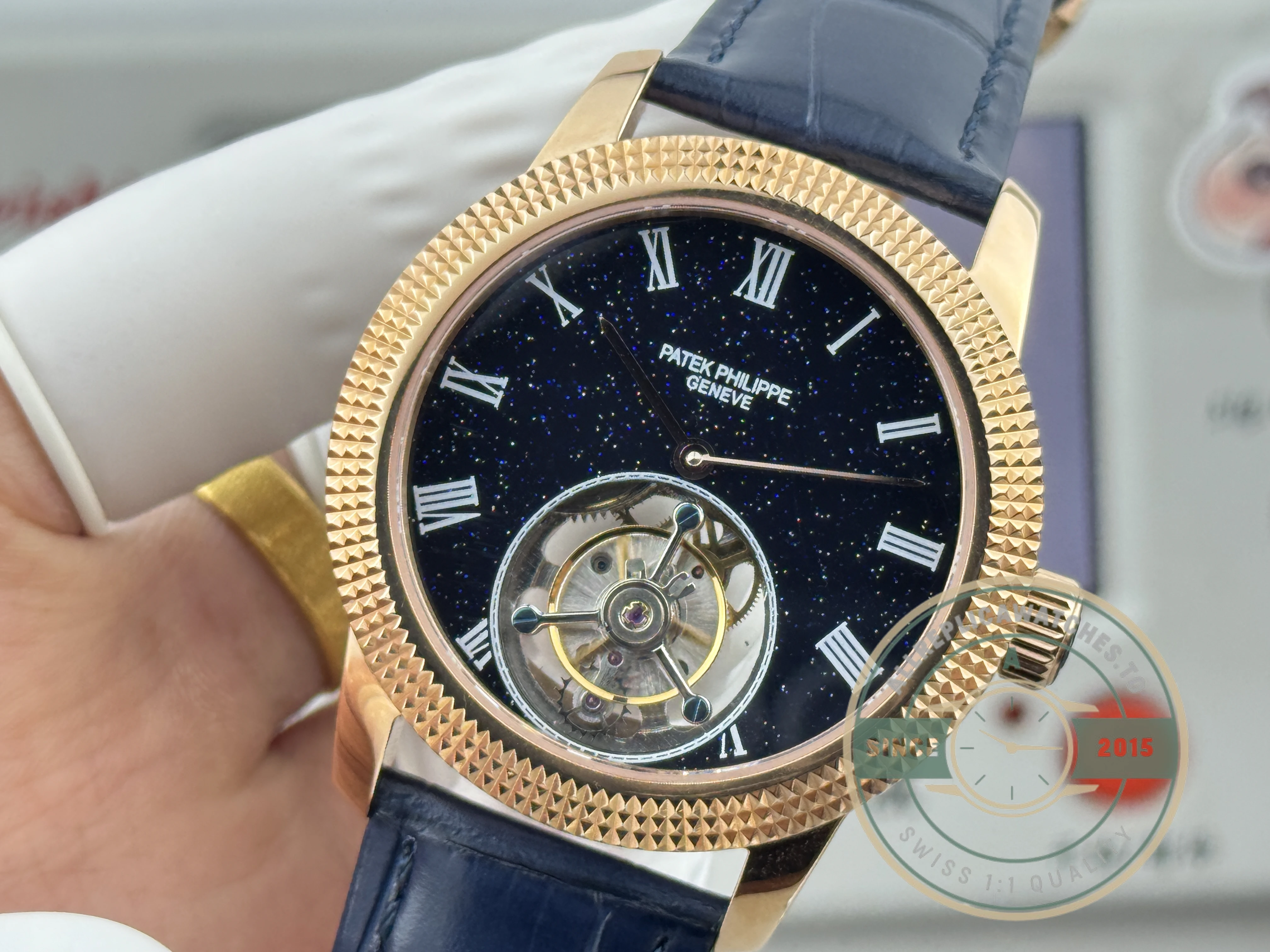 Swiss Clone Patek Philippe Grand Complications 42mm Tourbillon Night Sky Dial - Budget Luxury Replica Watch