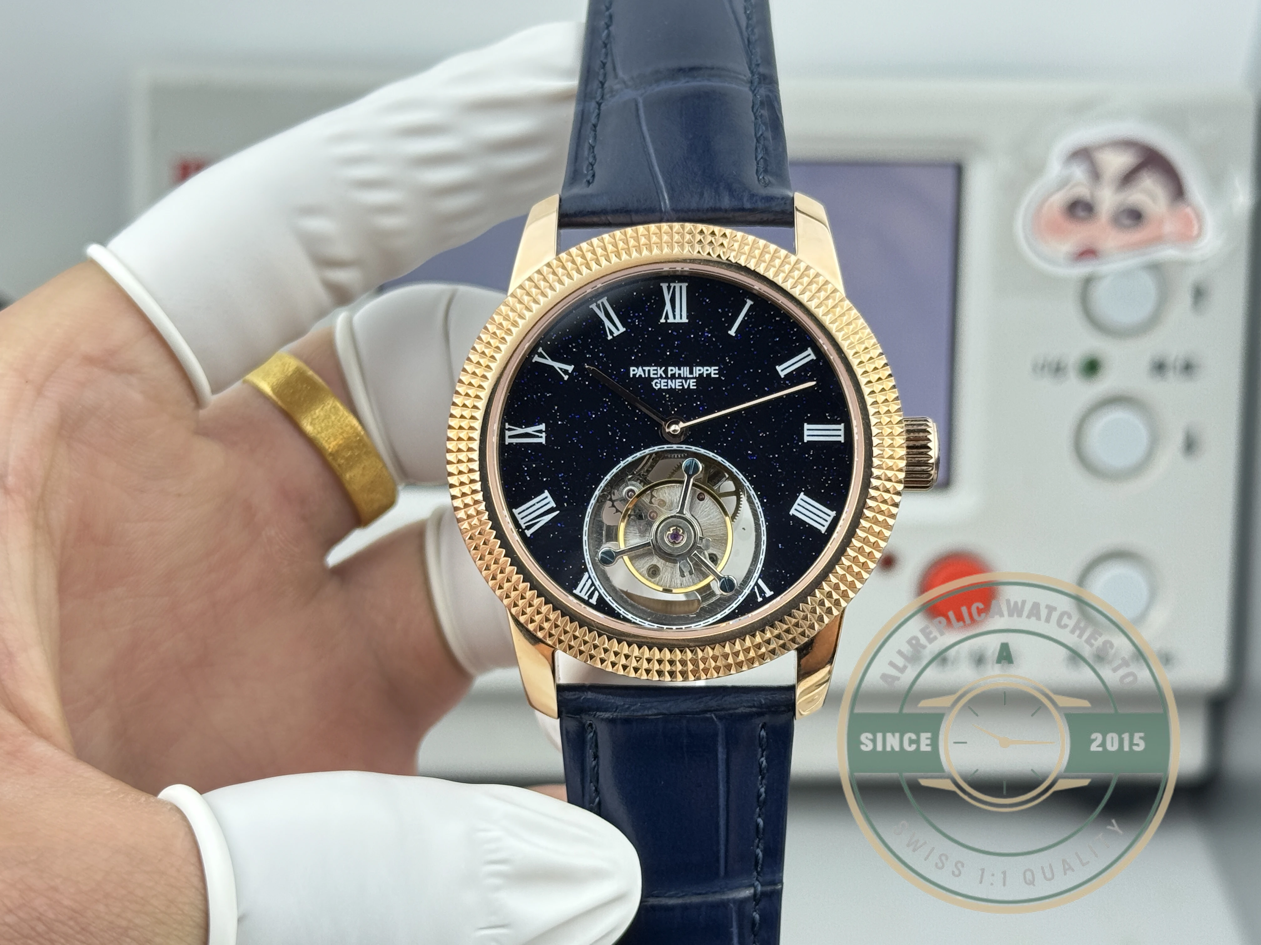 Swiss Clone Patek Philippe Grand Complications 42mm Tourbillon Night Sky Dial - High-Grade Replica Watch