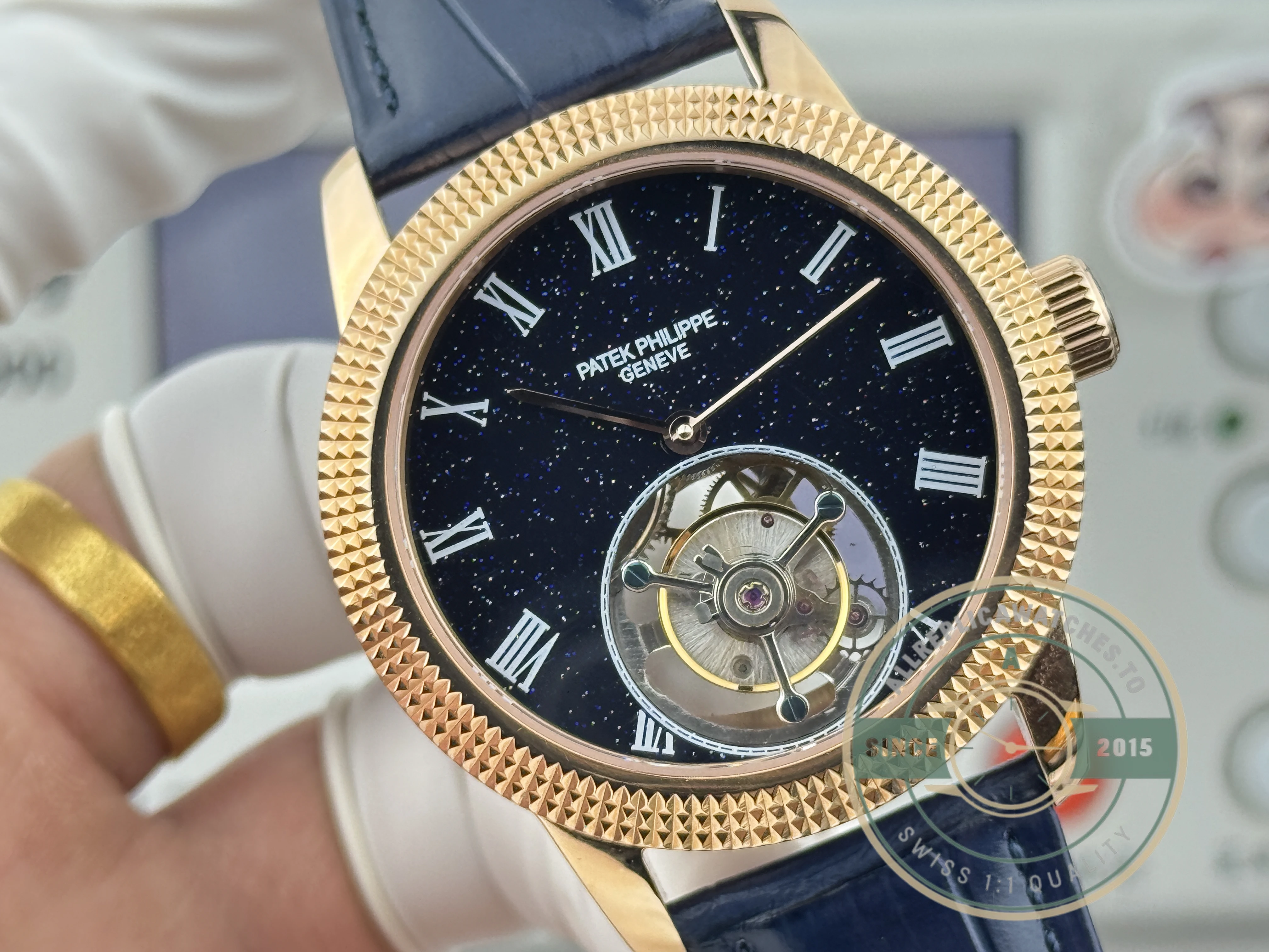 Swiss Clone Patek Philippe Grand Complications 42mm Tourbillon Night Sky Dial - Factory Super Clone Watch