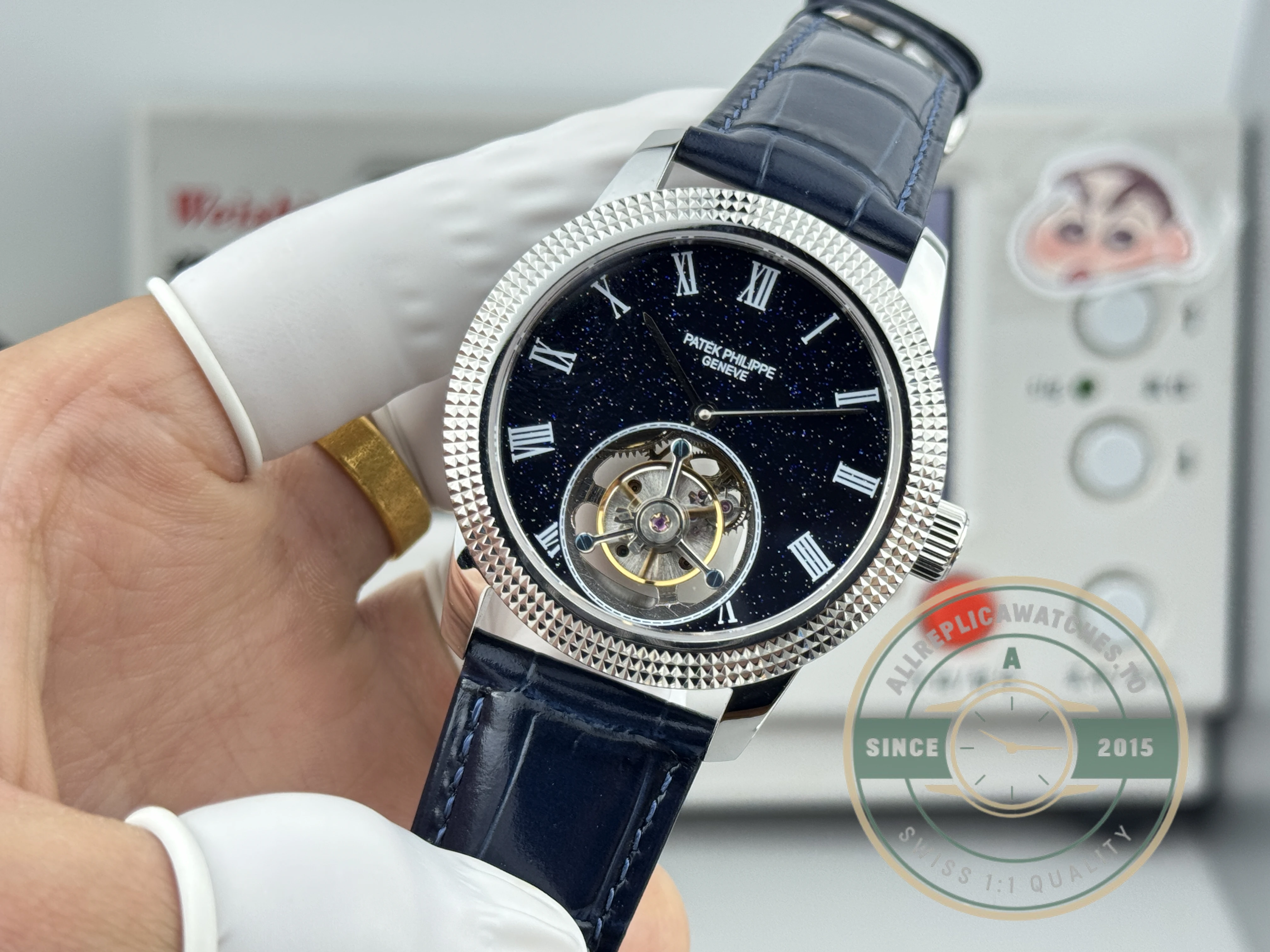 Swiss Clone Patek Philippe Grand Complications 42mm Tourbillon Night Sky Dial - Swiss-Made Clone Watch