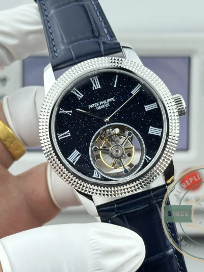Swiss Clone Patek Philippe Grand Complications 42mm Tourbillon Night Sky Dial - Luxury Replica Watch