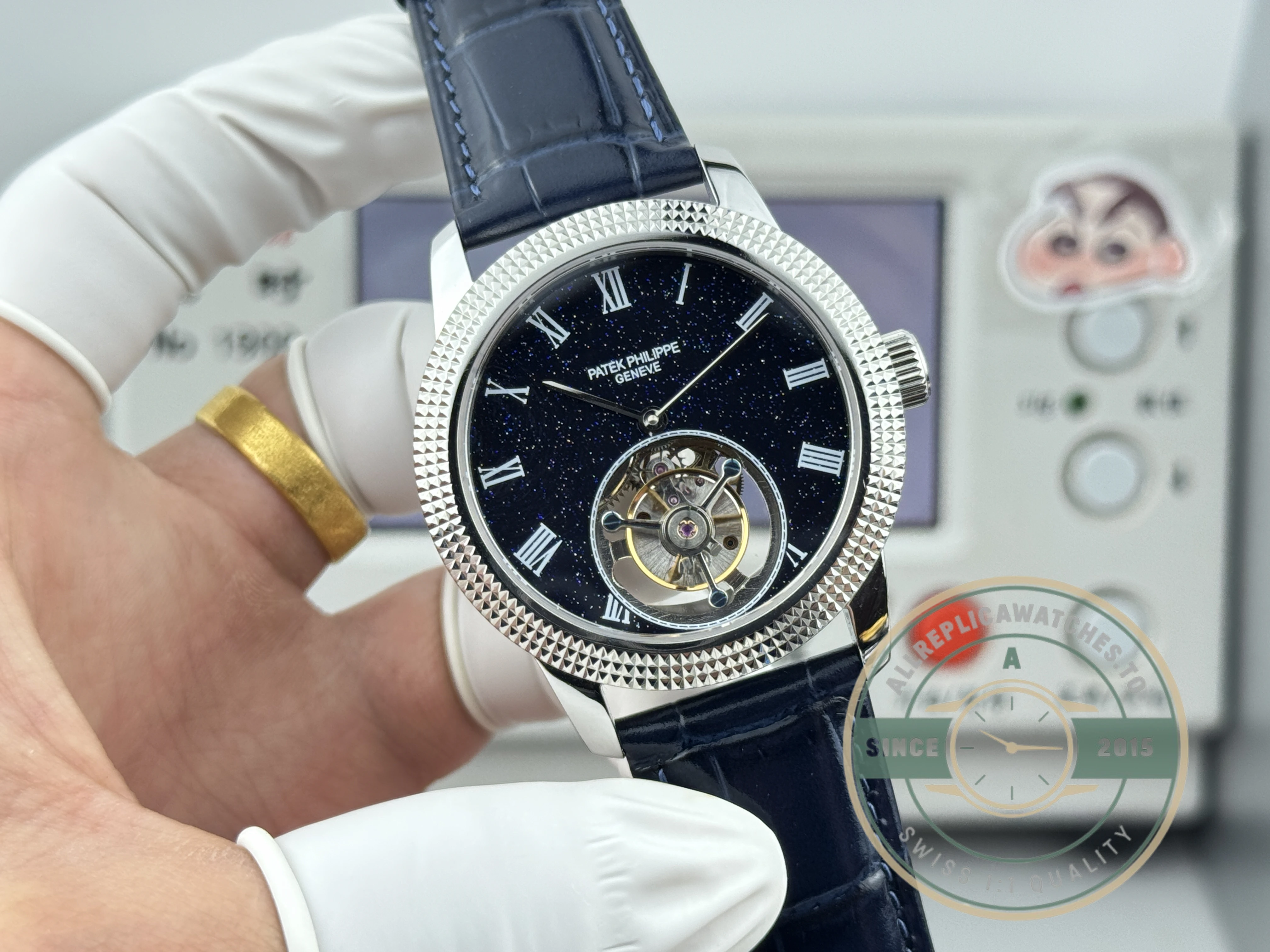 Swiss Clone Patek Philippe Grand Complications 42mm Tourbillon Night Sky Dial - Luxury Replica Watch