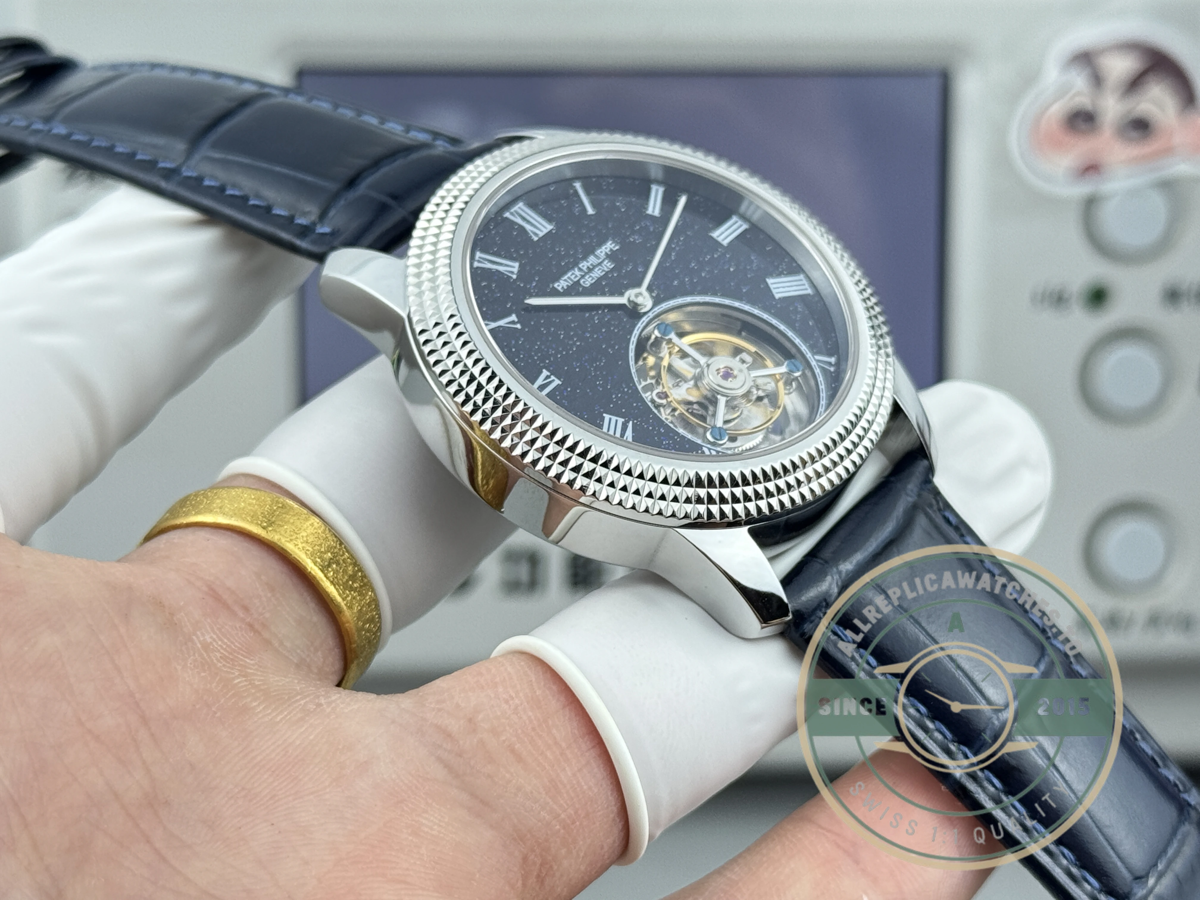 Swiss Clone Patek Philippe Grand Complications 42mm Tourbillon Night Sky Dial - High-Grade Replica Watch