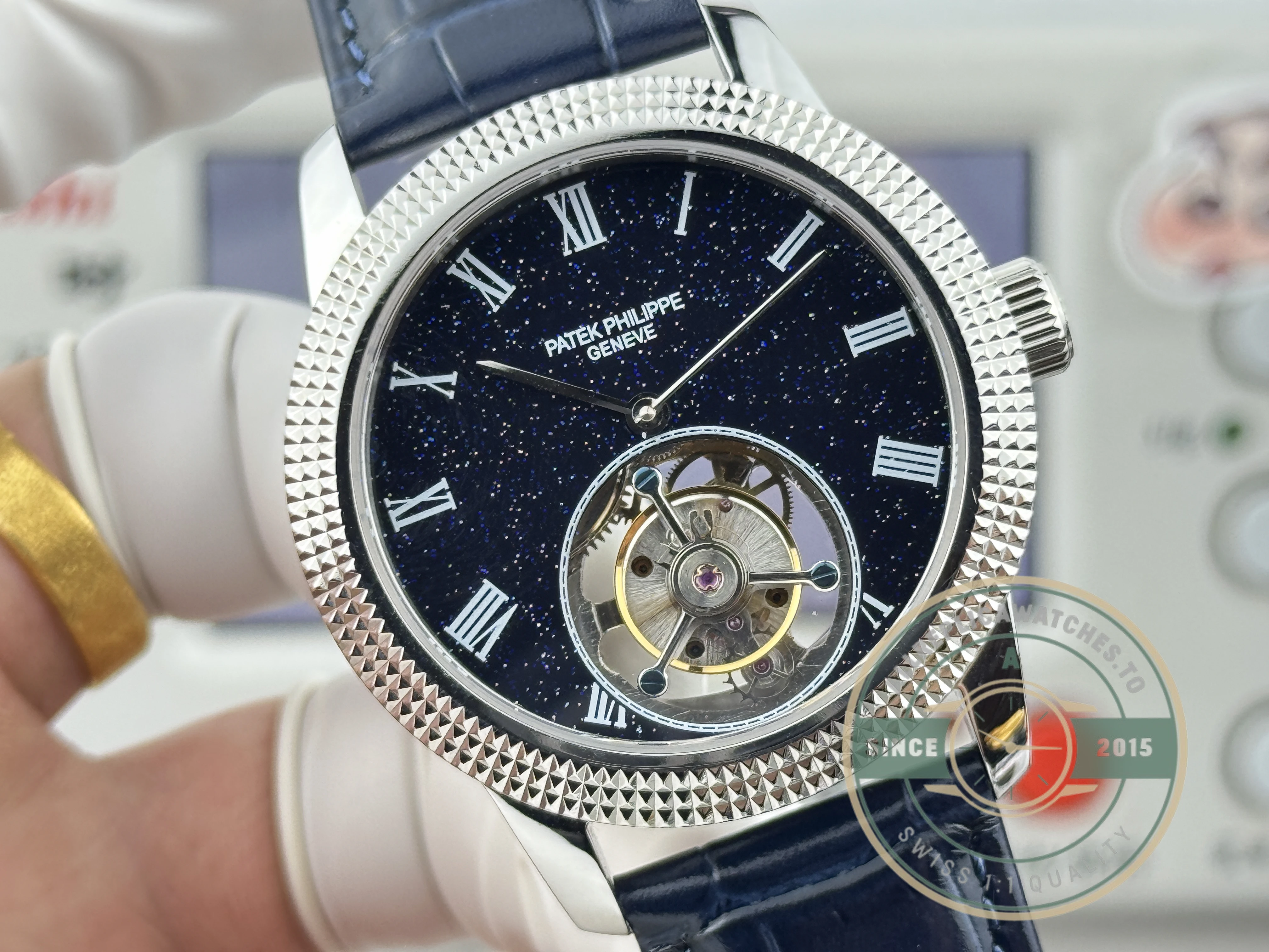 Swiss Clone Patek Philippe Grand Complications 42mm Tourbillon Night Sky Dial - Top-Tier Swiss Replica Watch
