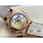Swiss Clone Patek Philippe Nautilus 5980-2R Leather Strap 40.5mm Brown Dial - Best Quality Replica Watch