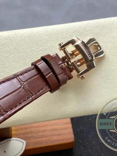 Swiss Clone Patek Philippe Nautilus 5980-2R Leather Strap 40.5mm Brown Dial - Best Quality Replica Watch