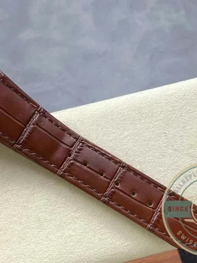 Swiss Clone Patek Philippe Nautilus 5980-2R Leather Strap 40.5mm Brown Dial - Top-Tier Swiss Replica Watch