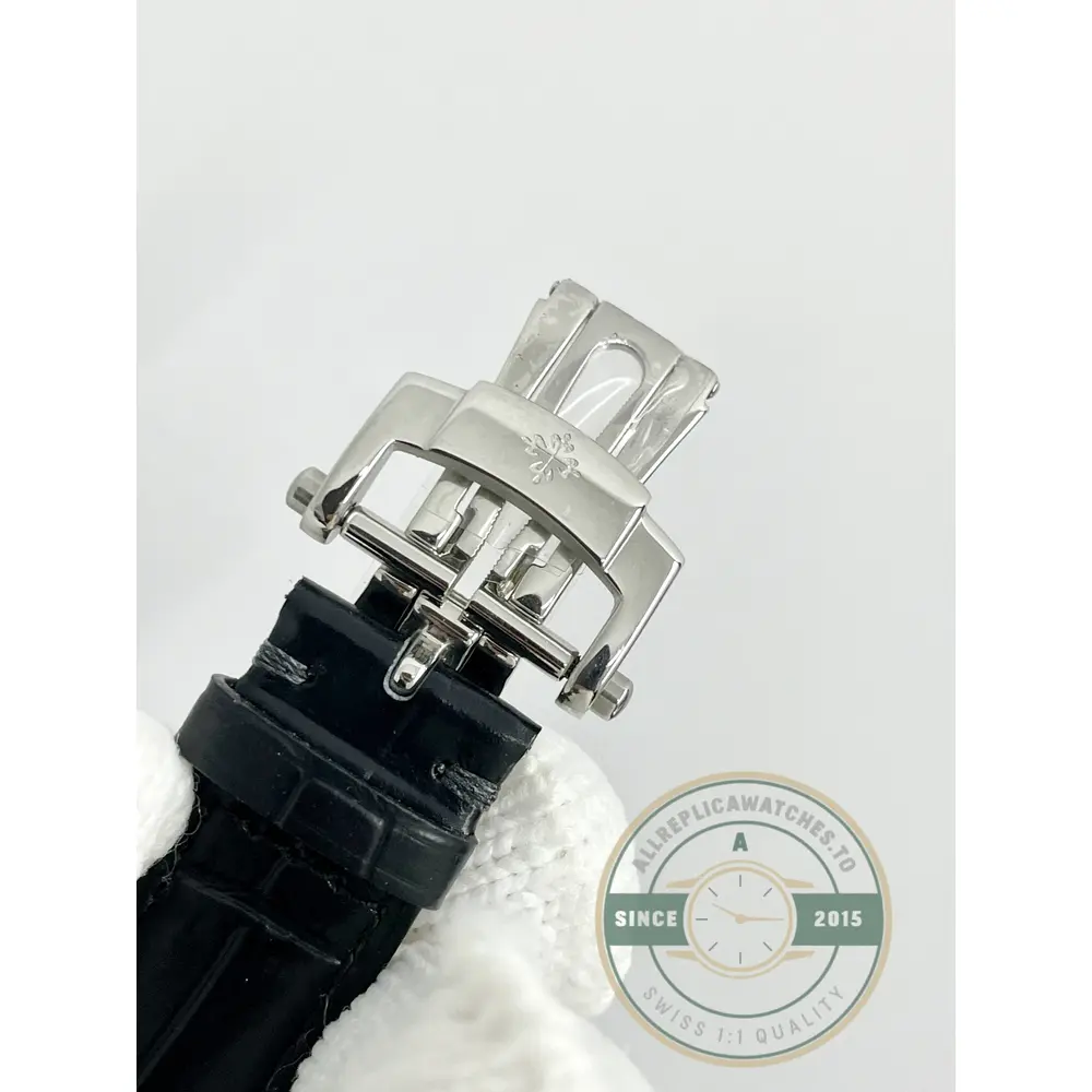 Swiss Clone Patek Tourbillon 42mm Skeletonized Dial White Gold - Best Quality Replica Watch