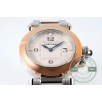 Swiss Replica Pasha de Cartier 30mm Silver Rose Gold W2PA0007 - Premium Super Clone Watch