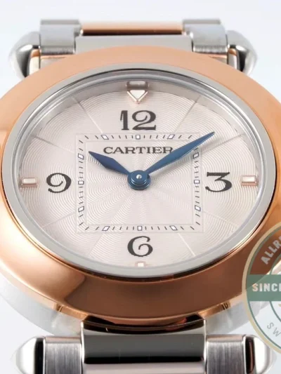 Swiss Replica Pasha de Cartier 30mm Silver Rose Gold W2PA0007 - Premium Super Clone Watch