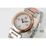 Swiss Replica Pasha de Cartier 30mm Silver Rose Gold W2PA0007 - Budget Luxury Replica Watch