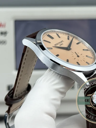 Swiss Replica Patek Philippe Calatrava 6196P-001 38mm Salmon Dial - Swiss-Made Clone Watch