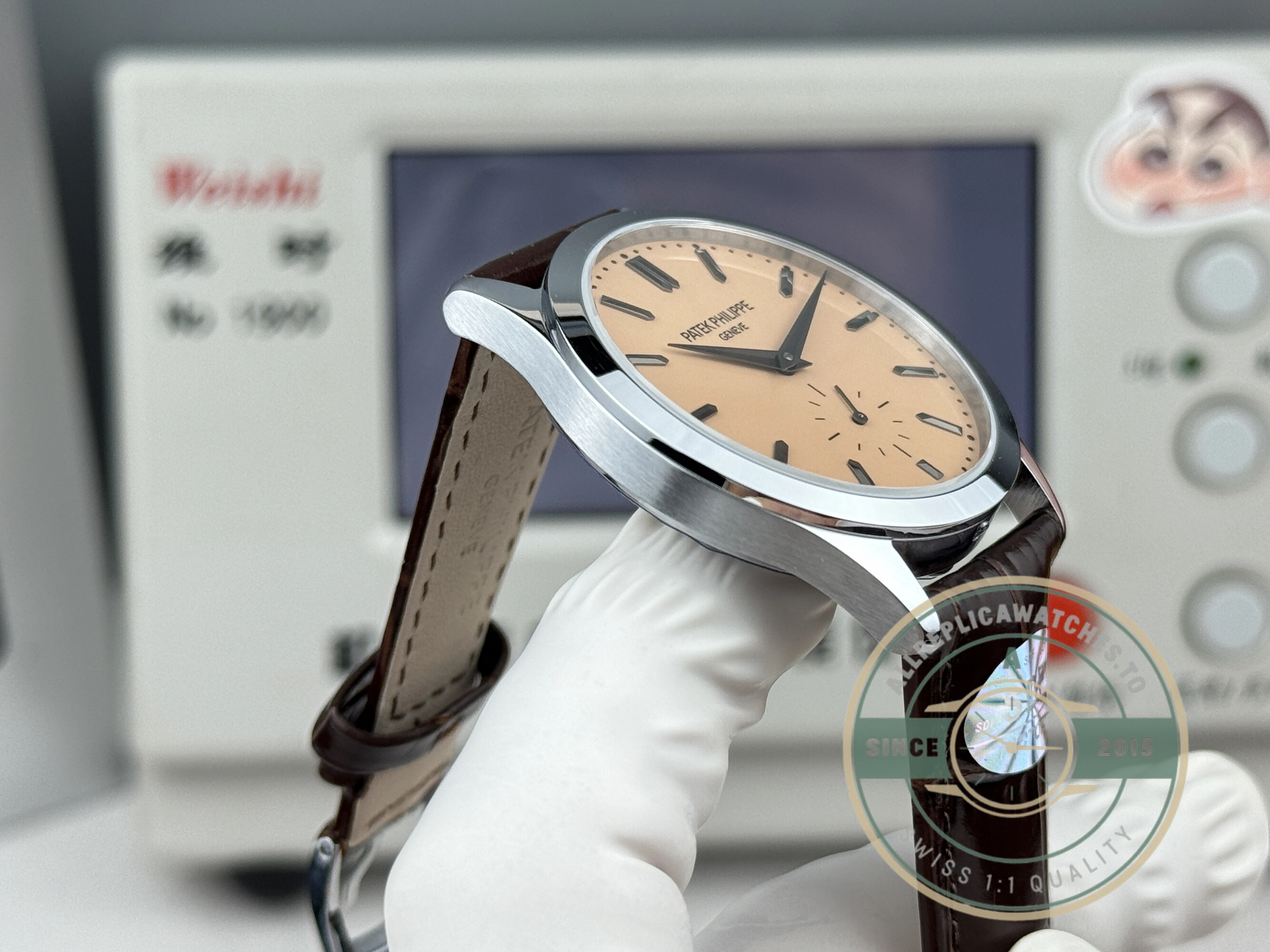 Swiss Replica Patek Philippe Calatrava 6196P-001 38mm Salmon Dial - Swiss-Made Clone Watch