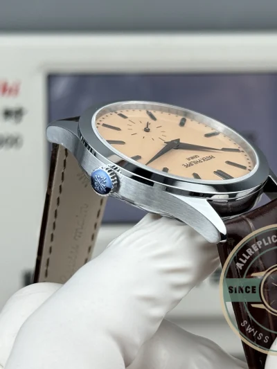 Swiss Replica Patek Philippe Calatrava 6196P-001 38mm Salmon Dial - Factory Super Clone Watch