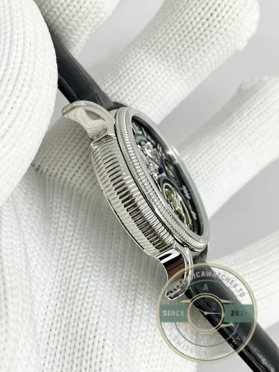 Swiss Replica Patek Tourbillon 42mm skeletonized dial, Rose Gold - Swiss Movement Replica Watch