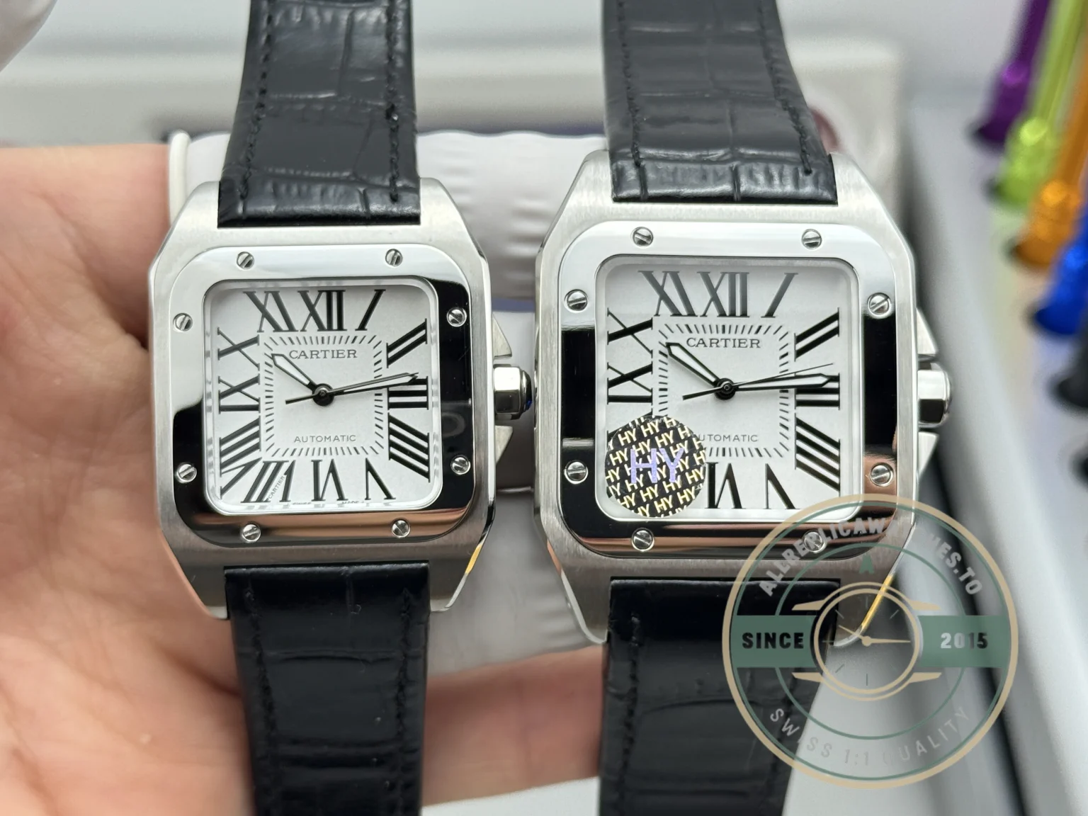 Swiss Replica Santos 100 White Dial W20076X8 - Luxury Replica Watch