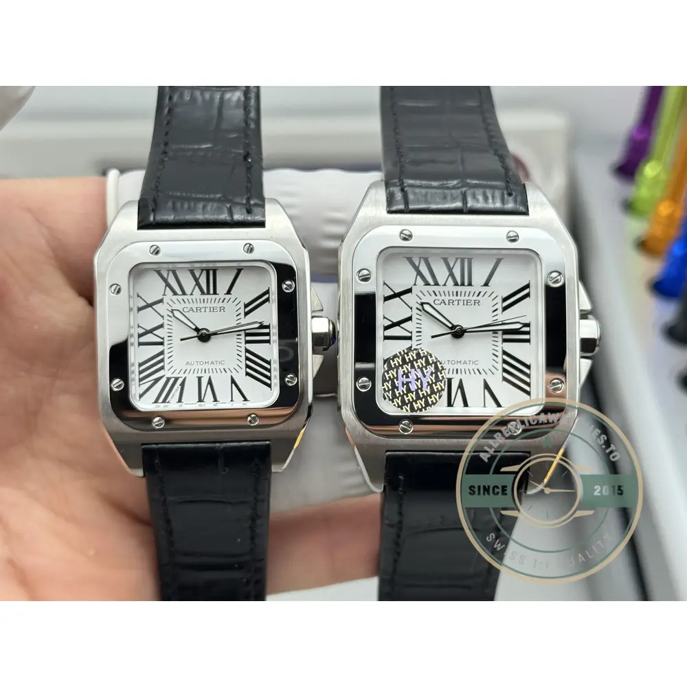 Swiss Replica Santos 100 White Dial W20076X8 - Luxury Replica Watch