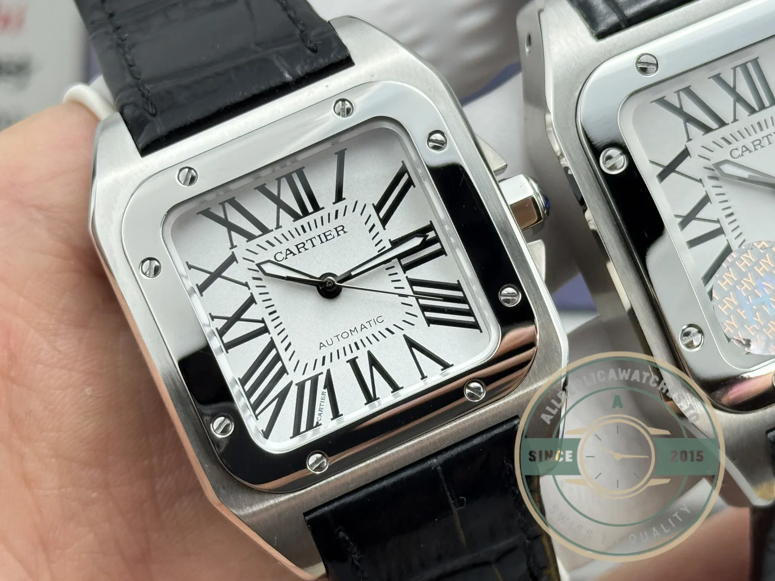 Swiss Replica Santos 100 White Dial W20076X8 - High-Grade Replica Watch