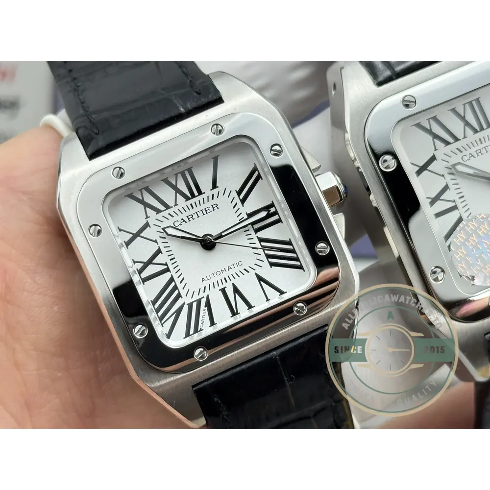 Swiss Replica Santos 100 White Dial W20076X8 - High-Grade Replica Watch