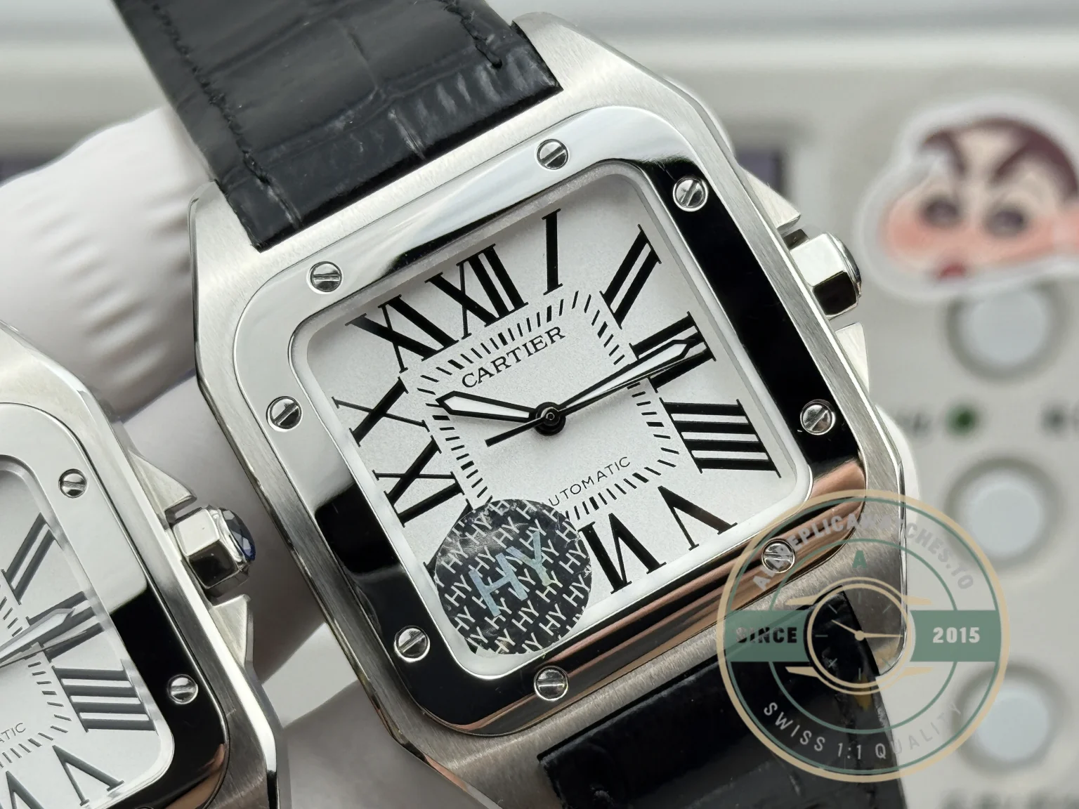 Swiss Replica Santos 100 White Dial W20076X8 - Luxury Replica Watch