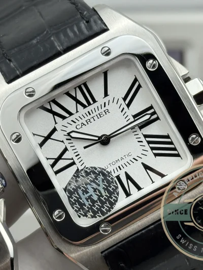 Swiss Replica Santos 100 White Dial W20076X8 - Luxury Replica Watch