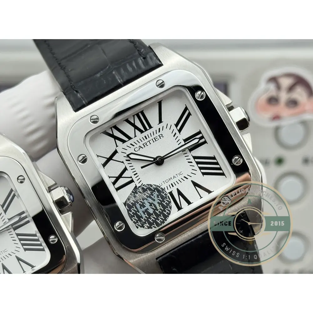 Swiss Replica Santos 100 White Dial W20076X8 - Luxury Replica Watch