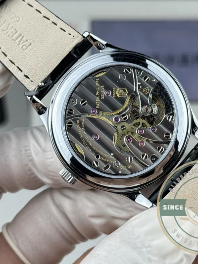 Swiss Replica Calatrava Patek 6119R-002 White Gold 39mm Black Dial - Swiss Movement Replica Watch