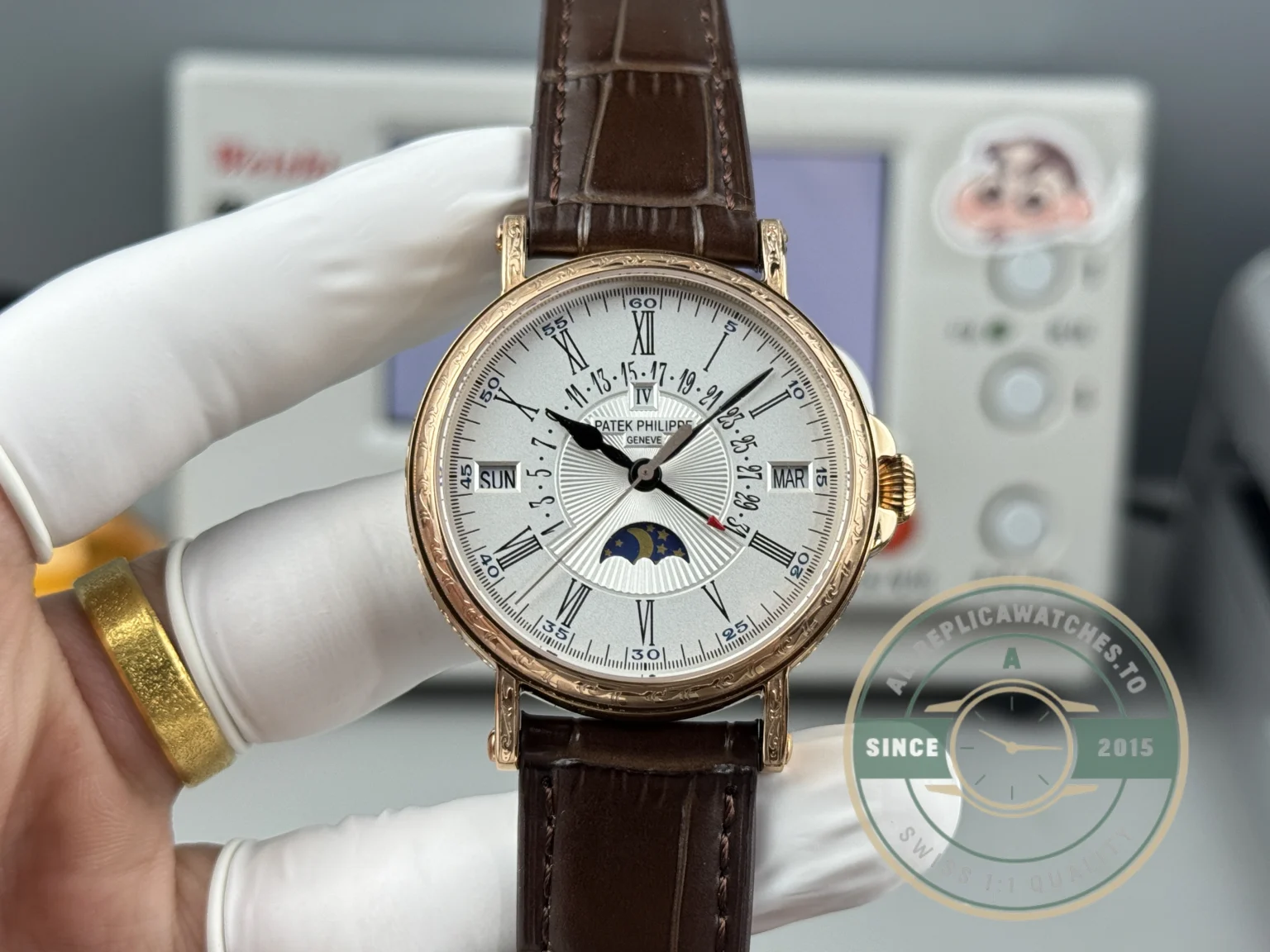 Swiss Replica Patek Grand Complication 5159 Rose Gold Perpetual Calendar - Swiss-Made Clone Watch
