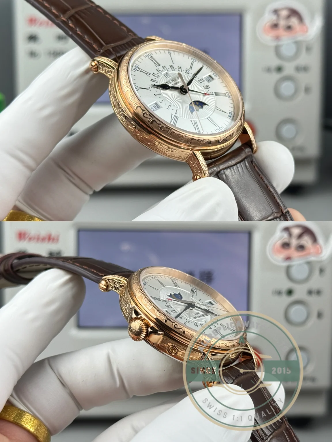 Swiss Replica Patek Grand Complication 5159 Rose Gold Perpetual Calendar - Swiss Movement Replica Watch
