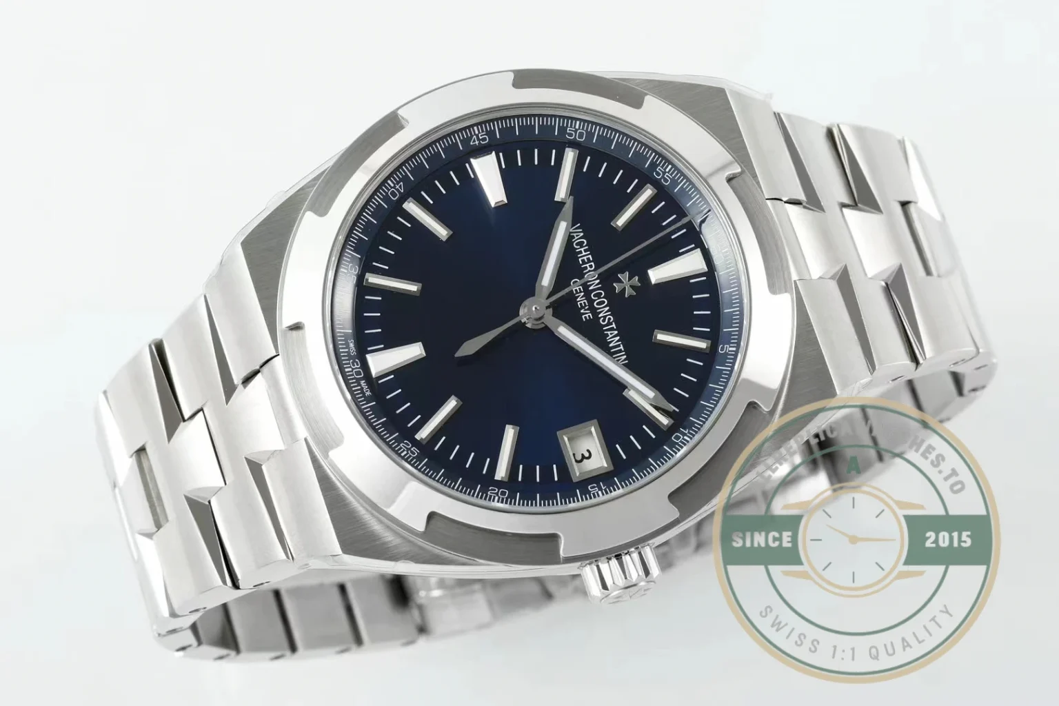 Swiss Replica Vacheron Constantin Overseas 4500V110A-B128 Blue Dial - Budget Luxury Replica Watch